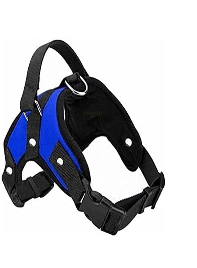 Smart Pups Dog Reflective Vest Harness with Adjustable Strap - No More Pulling Vest for Outdoor Walking Dogs and Puppies (Navy Blue) - Medium - Image 1